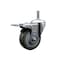 Service Caster 3.5'' Gray Poly Wheel Swivel 7/16'' Stem Caster with Total Lock Brake SCC-GRTTL20S3514-PPUB-716138 - alternate 1